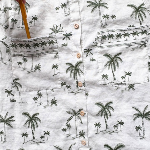 SHOW ME YOUR MUMU Marcella Top Ocean Drive Palms Raw Hem - Picture 7 of 14